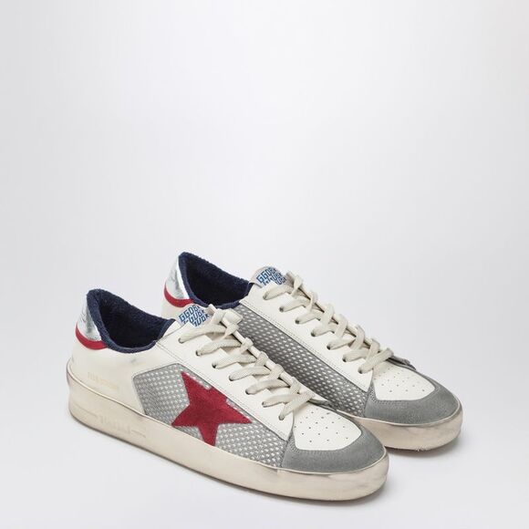 Golden Goose Men's Sneaker Stardan White/Grey/Red - Picture 1 of 2